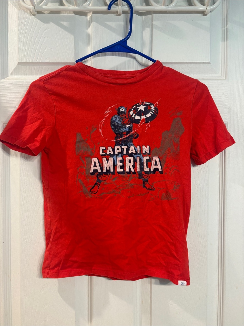 GAP Red Captain America Graphic Short Sleeve Tee